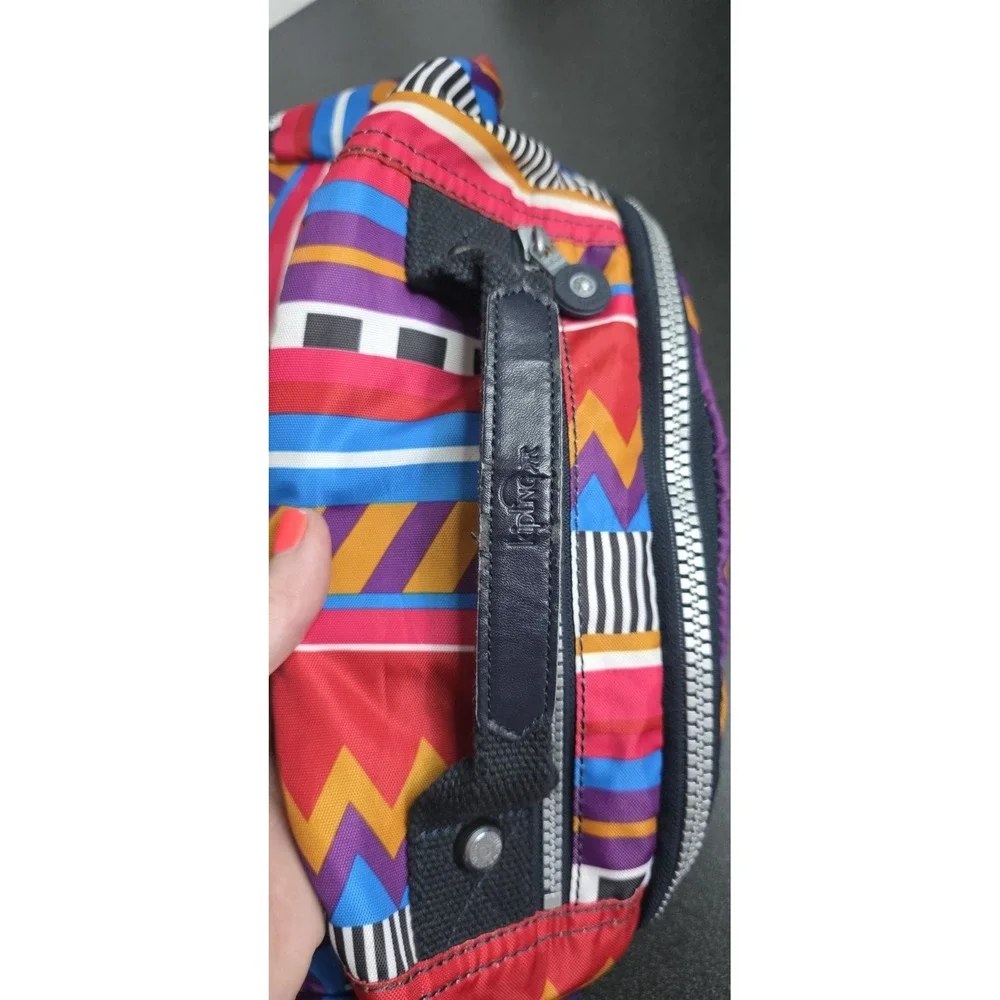 Kipling Backpack Clas Seoul Nylon Full Size Bag Weekend Travel‎ Aztec Tribal EUC